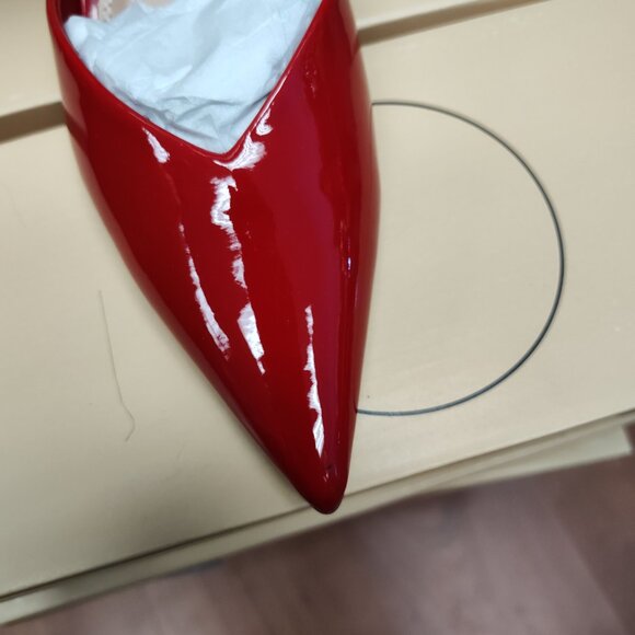 SODA SHOES LIPSTICK RED KITTEN HEELS MULES SLIDES - Picture 2 of 5